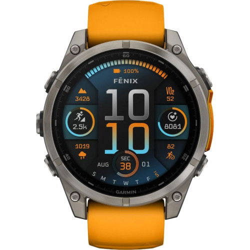 Helen Kirchhofer - Garmin Fenix 8 Amoled Sapphire Titanium Orange Spark (47 mm) - 010-02904-11