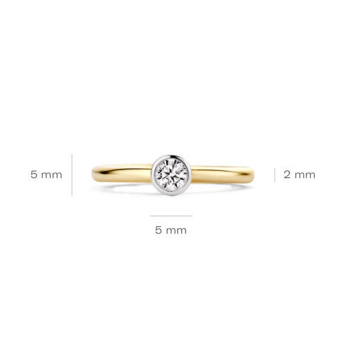 Helen Kirchhofer - Blush Ring 14k Gelbgold und Weissgold - 1124BZI