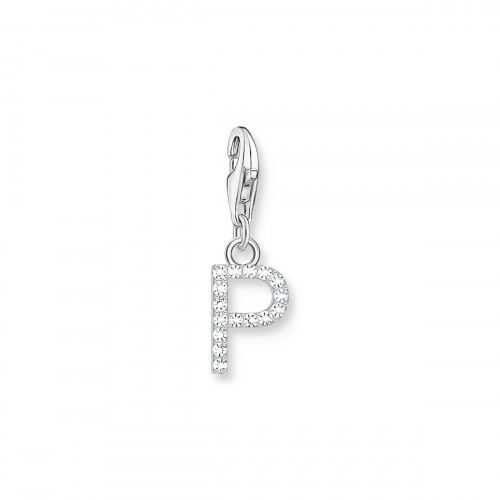 Helen Kirchhofer - Thomas Sabo Charm-Anhänger Buchstabe P mit Weissen Steinen Silber - 1953-051-14