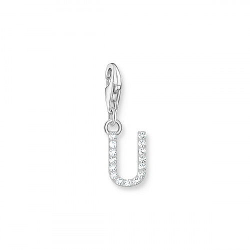 Helen Kirchhofer - Thomas Sabo Charm-Anhänger Buchstabe U mit Weissen Steinen Silber - 1958-051-14