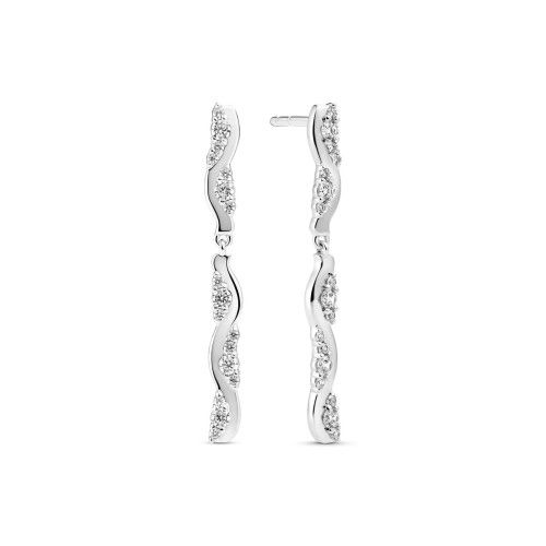 Helen Kirchhofer - Sif Jakobs Ellera Waves Altro Due Lungo Ohrstecker - SJ-E2764-CZ