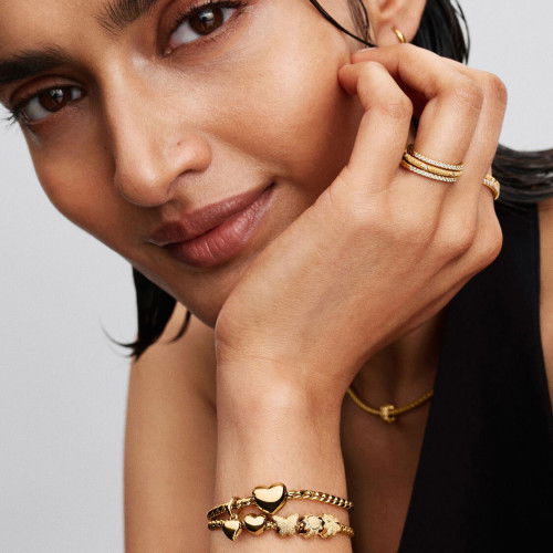 Helen Kirchhofer - Pandora Strukturiertes Kleeblatt Mini Charm - 764047C00