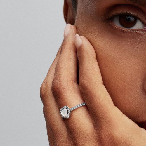 Helen Kirchhofer - Pandora Erhabenes Weißes Herz Ring - 198421C11