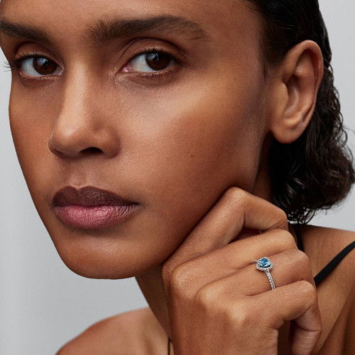 Helen Kirchhofer - Pandora Erhabenes Hellblaues Herz Ring - 198421C10