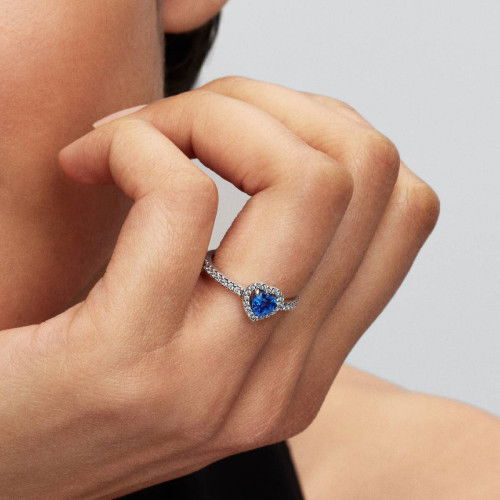 Helen Kirchhofer - Pandora Erhabenes Prinzessinnenblaues Herz Ring - 198421C09