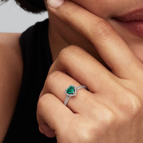 Helen Kirchhofer - Pandora Erhabenes Royalgrünes Herz Ring - 198421C07