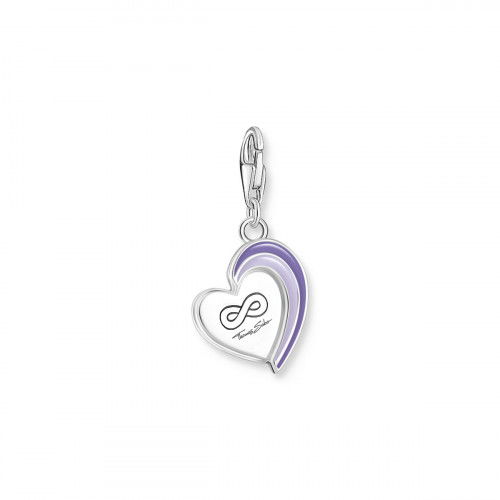 Helen Kirchhofer - Thomas Sabo Charm-Anhänger Best Friends mit violetter Kaltemaille Silber geschwärzt - 2046-664-13
