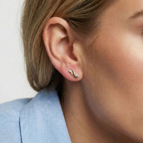 Helen Kirchhofer - Sif Jakobs Ellera Waves Altro Ohrstecker - SJ-E2759-CZ-YG