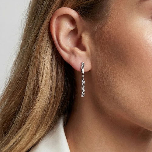 Helen Kirchhofer - Sif Jakobs Ellera Waves Altro Due Lungo Ohrstecker - SJ-E2764-CZ