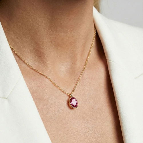 Helen Kirchhofer - Sif Jakobs Sardinien Ovale Halskette - SJ-N2795-PKCZ-YG