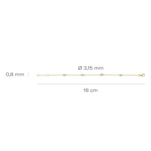 Helen Kirchhofer - Blush Armband 14k Gelbgold - 2187YZI