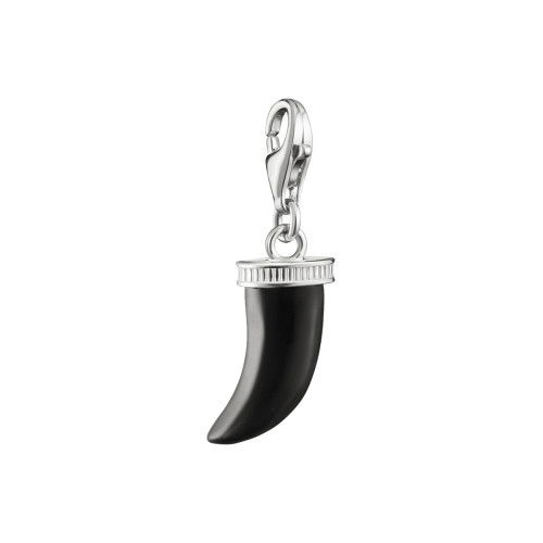 Helen Kirchhofer - Thomas Sabo Charm-Anhänger Zahn Obsidian Original Silber - 2235-023-11