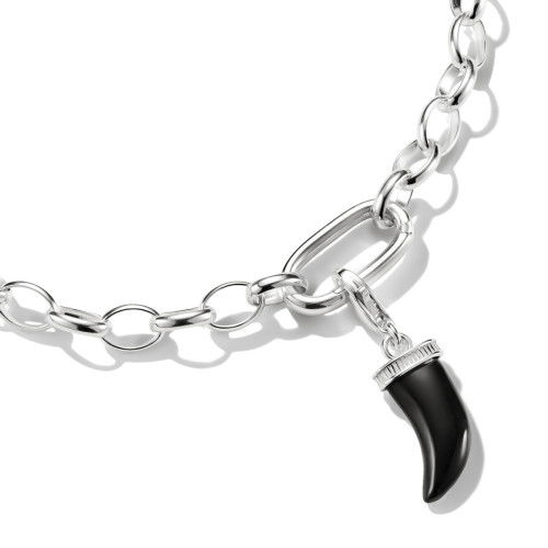 Helen Kirchhofer - Thomas Sabo Charm-Anhänger Zahn Obsidian Original Silber - 2235-023-11
