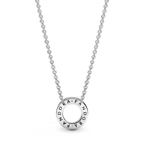 Helen Kirchhofer - Pandora Logo Pavé Kreis Halskette - 397436CZ-45