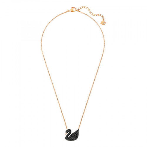 Helen Kirchhofer - Swarovski Swan Halskette Schwan Schwarz Roségold Legierungsschicht - 5204134