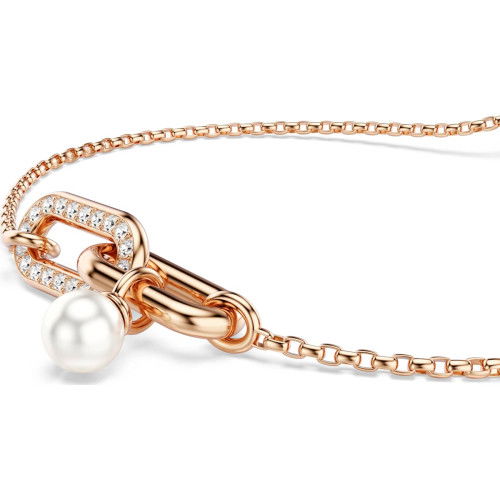 Helen Kirchhofer - Swarovski Constella Armband Kristallperle Rundschliff Weiss Roségold Legierungsschicht - 5728588
