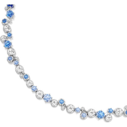 Helen Kirchhofer - Swarovski Constella Halskette Verschiedene Schliffe Blau Rhodiniert - 5732255