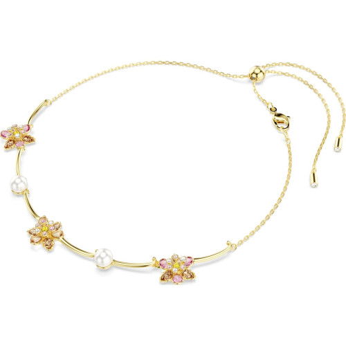 Helen Kirchhofer - Swarovski Idyllia Halskette Kristallperle Verschiedene Schliffe Blume Mehrfarbig Goldlegierungsschicht - 5732388