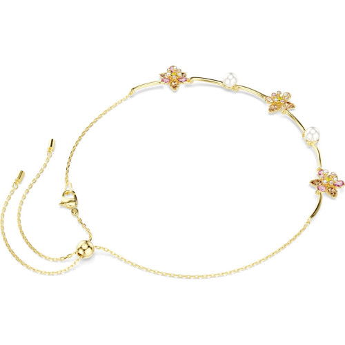 Helen Kirchhofer - Swarovski Idyllia Halskette Kristallperle Verschiedene Schliffe Blume Mehrfarbig Goldlegierungsschicht - 5732388