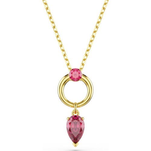 Helen Kirchhofer - Swarovski Mesmera Halskette Tropfenschliff Rot Goldlegierungsschicht - 5732487