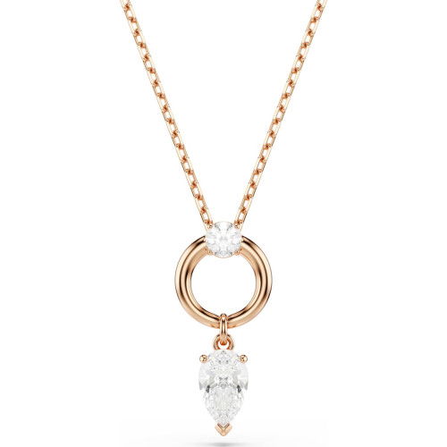 Helen Kirchhofer - Swarovski Mesmera Set Tropfenschliff Rundschliff Weiss Roségold Legierungsschicht - 5733808