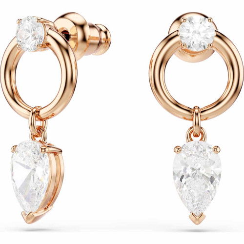 Helen Kirchhofer - Swarovski Mesmera Set Tropfenschliff Rundschliff Weiss Roségold Legierungsschicht - 5733808