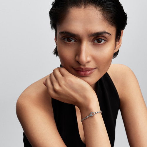 Helen Kirchhofer - Pandora Pavé Clasp Foxtail Chain Charm Bracelet - 594462C01