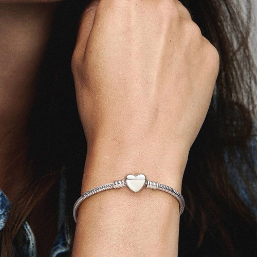 Helen Kirchhofer - Pandora Moments Gravierbares Herzverschluss Schlangen Armband - 599206C00