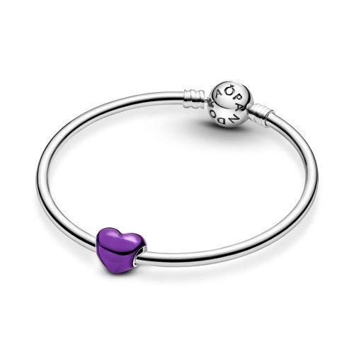 Helen Kirchhofer - Pandora Violettes Metallic Herz Charm - 793337C01