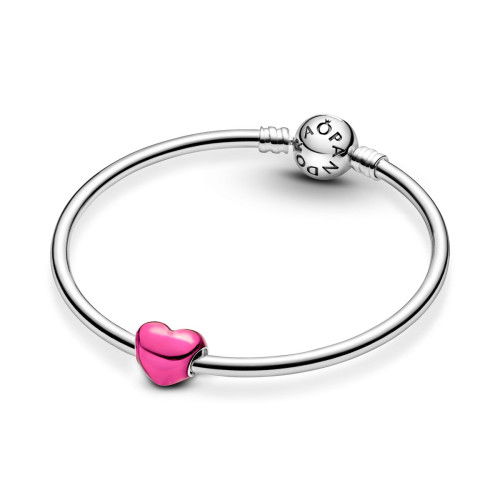 Helen Kirchhofer - Pandora Rosafarbenes Metallic Herz Charm - 793337C03