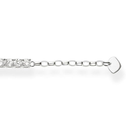 Helen Kirchhofer - Thomas Sabo Tennis Armband mit Weissen Steinen Silber - A1484-051-14-L19,5V