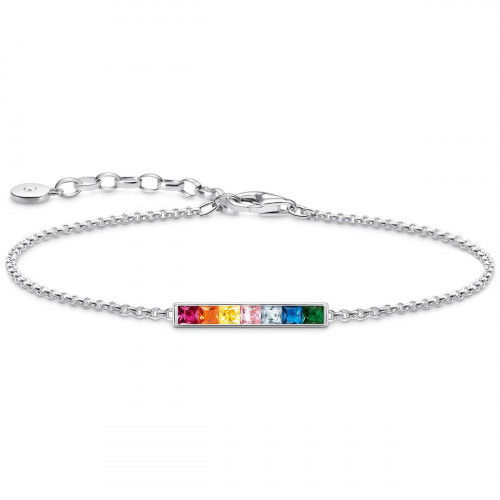 Helen Kirchhofer - Thomas Sabo Armband Bunte Steine Silber - A2068-477-7-L19V
