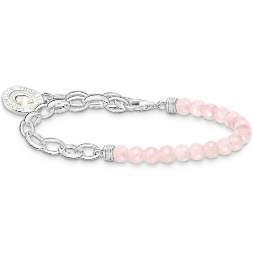 Helen Kirchhofer - Thomas Sabo Member Charm Armband mit Rosenquarz Beads und Charmista Coin Silber - A2128-067-9