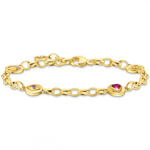 Helen Kirchhofer - Thomas Sabo Armband mit symbolischen Mond Auge Herz und Sonne vergoldet - A2138-995-7-L19V
