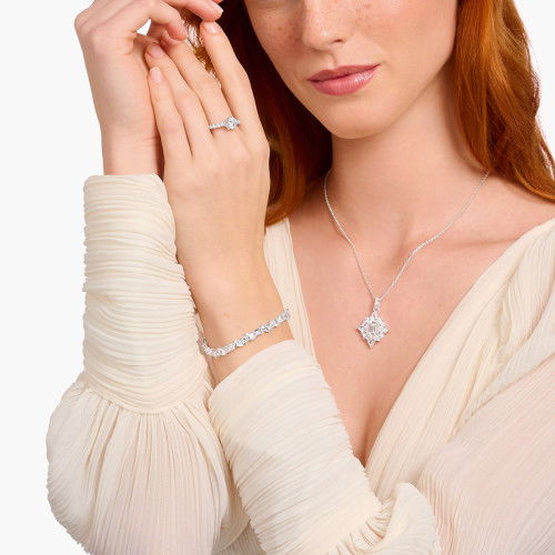 Helen Kirchhofer - Thomas Sabo Tennisarmband mit weissen Steinen Silber - A2144-051-14-L19V