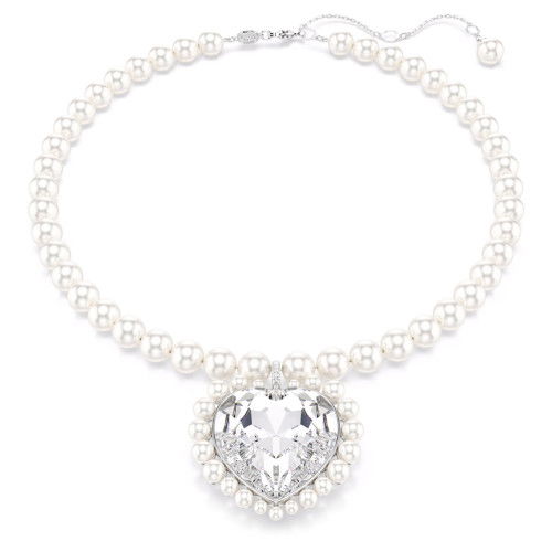 Helen Kirchhofer - Swarovski x Ariana Grande Halskette Kristallperle Herzschliff Herz Weiss Rhodiniert - 5720858