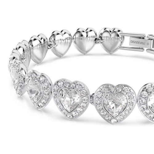 Helen Kirchhofer - Swarovski x Ariana Grande Tennis Armband Verschiedene Schliffe Herz Weiss Rhodiniert - 5720860