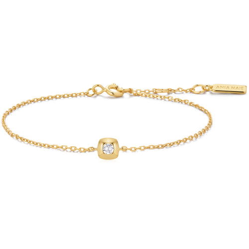 Helen Kirchhofer - Ania Haie Gold Modern Bezel Set Solitaire Armband - B072-01G