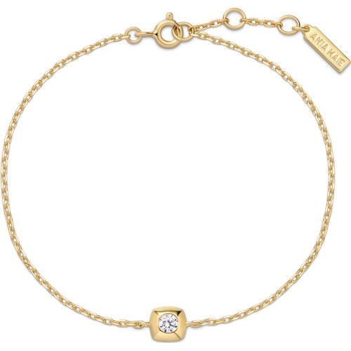 Helen Kirchhofer - Ania Haie Gold Modern Bezel Set Solitaire Armband - B072-01G