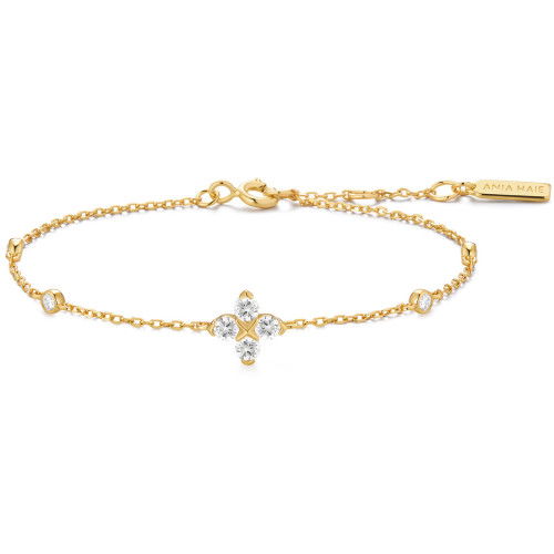 Helen Kirchhofer - Ania Haie Gold Sparkling Lucky Clover Armband - B074-04G