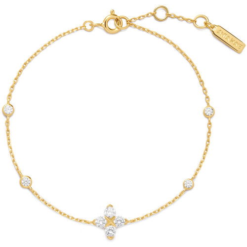Helen Kirchhofer - Ania Haie Gold Sparkling Lucky Clover Armband - B074-04G