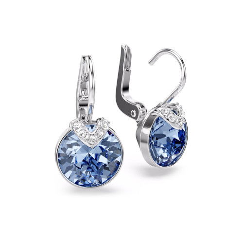 Helen Kirchhofer - Swarovski Bella V Drop Ohrhänger Rundschliff Blau Rhodiniert - 5734234