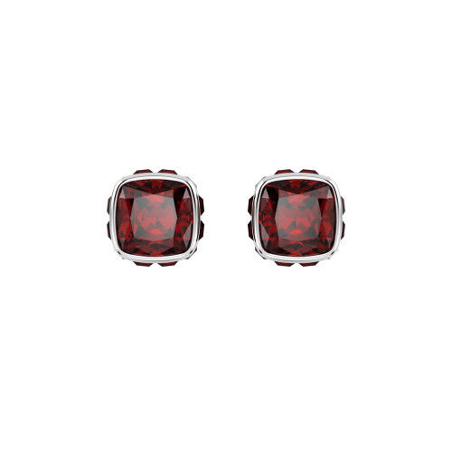 Helen Kirchhofer - Swarovski Birthstone Ohrstecker Kissenschliff Januar Rot Rhodiniert - 5660798