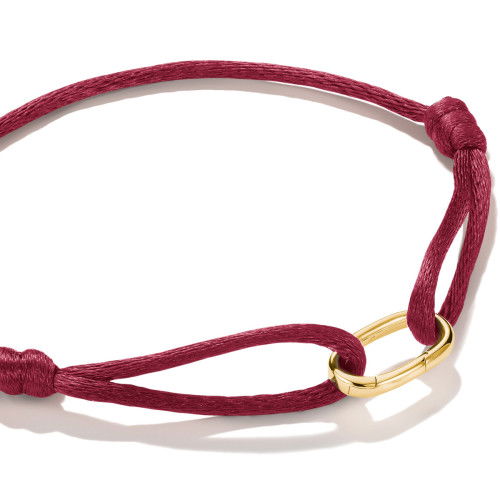 Helen Kirchhofer - Thomas Sabo Textilarmband rot Connect 18k Vergoldung - C1210-413-50-L24V