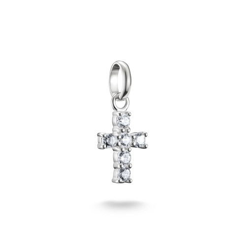 Helen Kirchhofer - Thomas Sabo Charm-Anhänger Kreuz mit weissen Steinen Connect Silber - CC1206-051-14