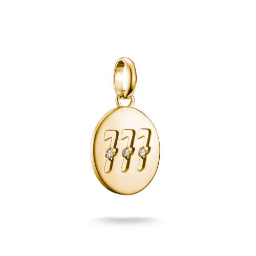 Helen Kirchhofer - Thomas Sabo Charm-Anhänger Engelzahl 777 mit Steinen Connect vergoldet - CC1254-414-14