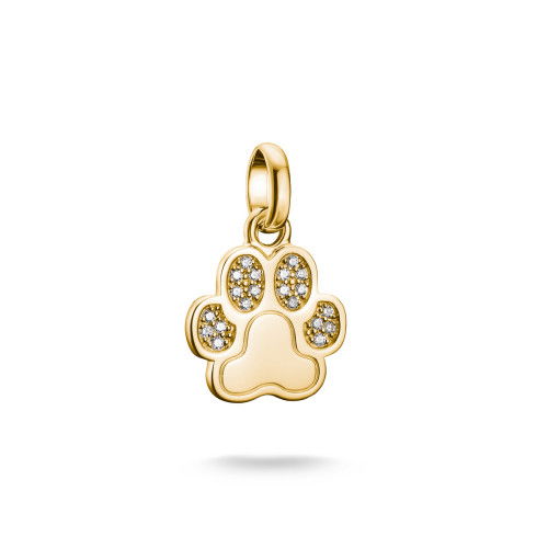 Helen Kirchhofer - Thomas Sabo Charm-Anhänger Pfote mit Steinen Connect vergoldet - CC1259-414-14