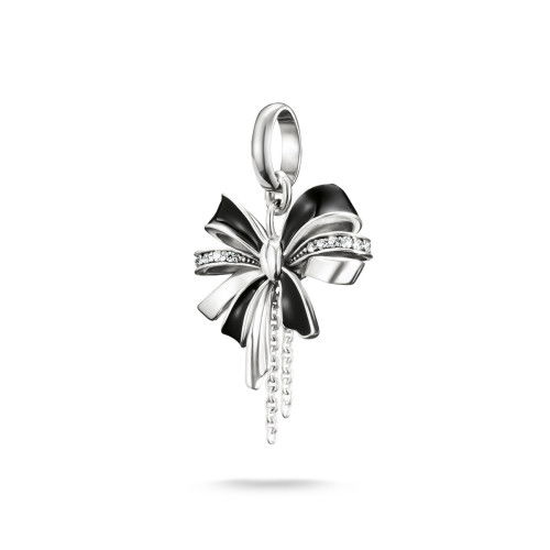 Helen Kirchhofer - Thomas Sabo Charm-Anhänger Schleife schwarz Connect Silber - CC1288-691-11