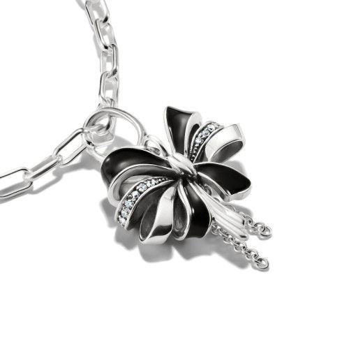 Helen Kirchhofer - Thomas Sabo Charm-Anhänger Schleife schwarz Connect Silber - CC1288-691-11