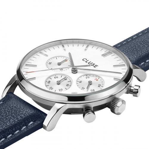 Helen Kirchhofer - Cluse Aravis Chrono Silver Gift Box - CG21004